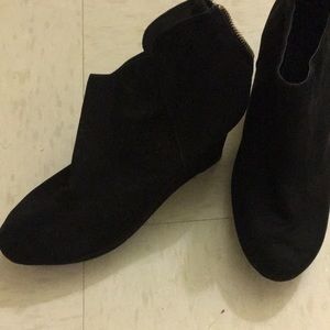 Black ankle booties.